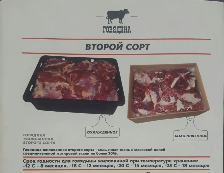 фотография продукта Мясо блочная говядина оптом